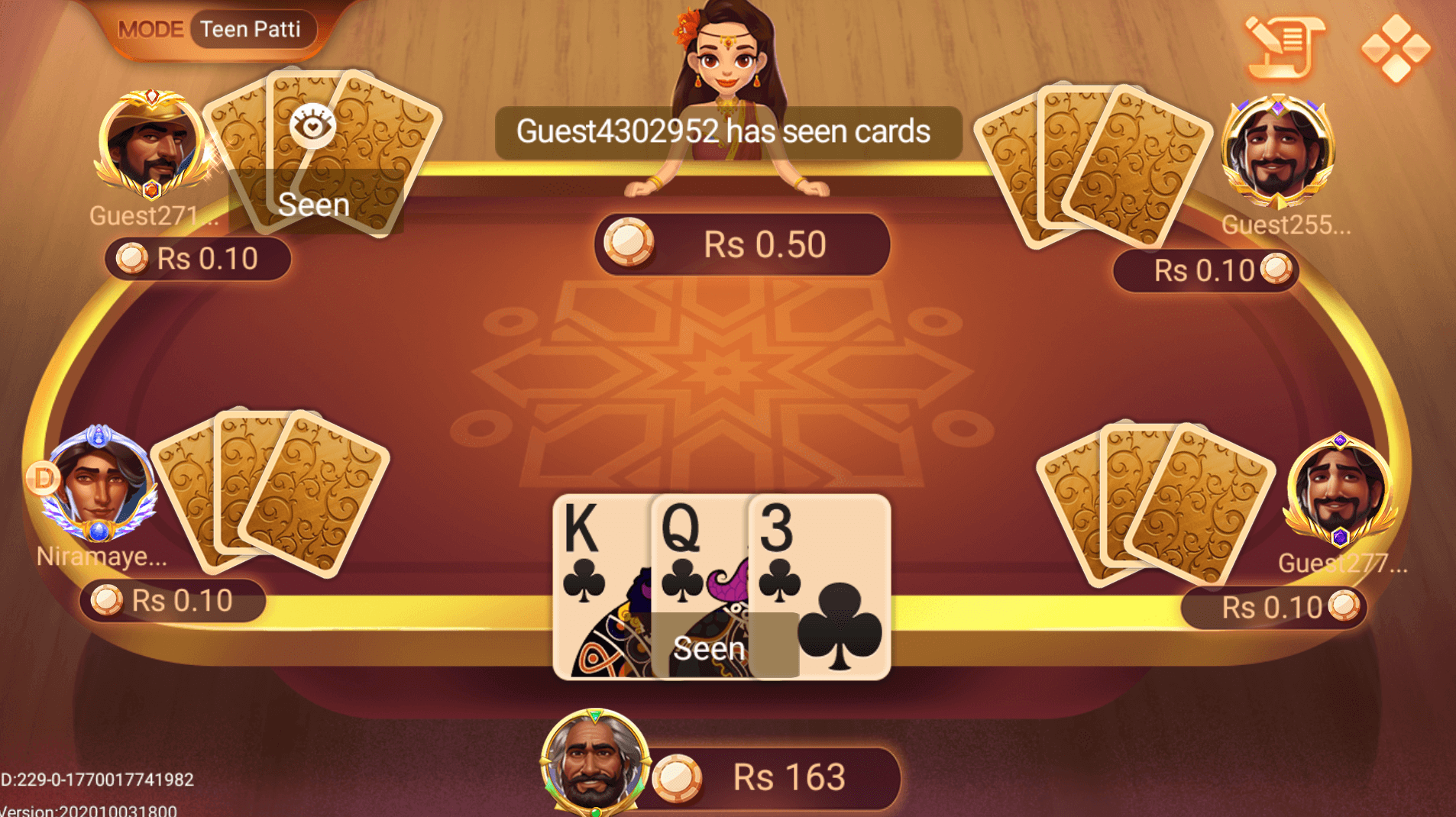 Slot Vegas Teen Patti room